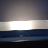 Rectangular porthole wall light in industrial/70s style frosted glass