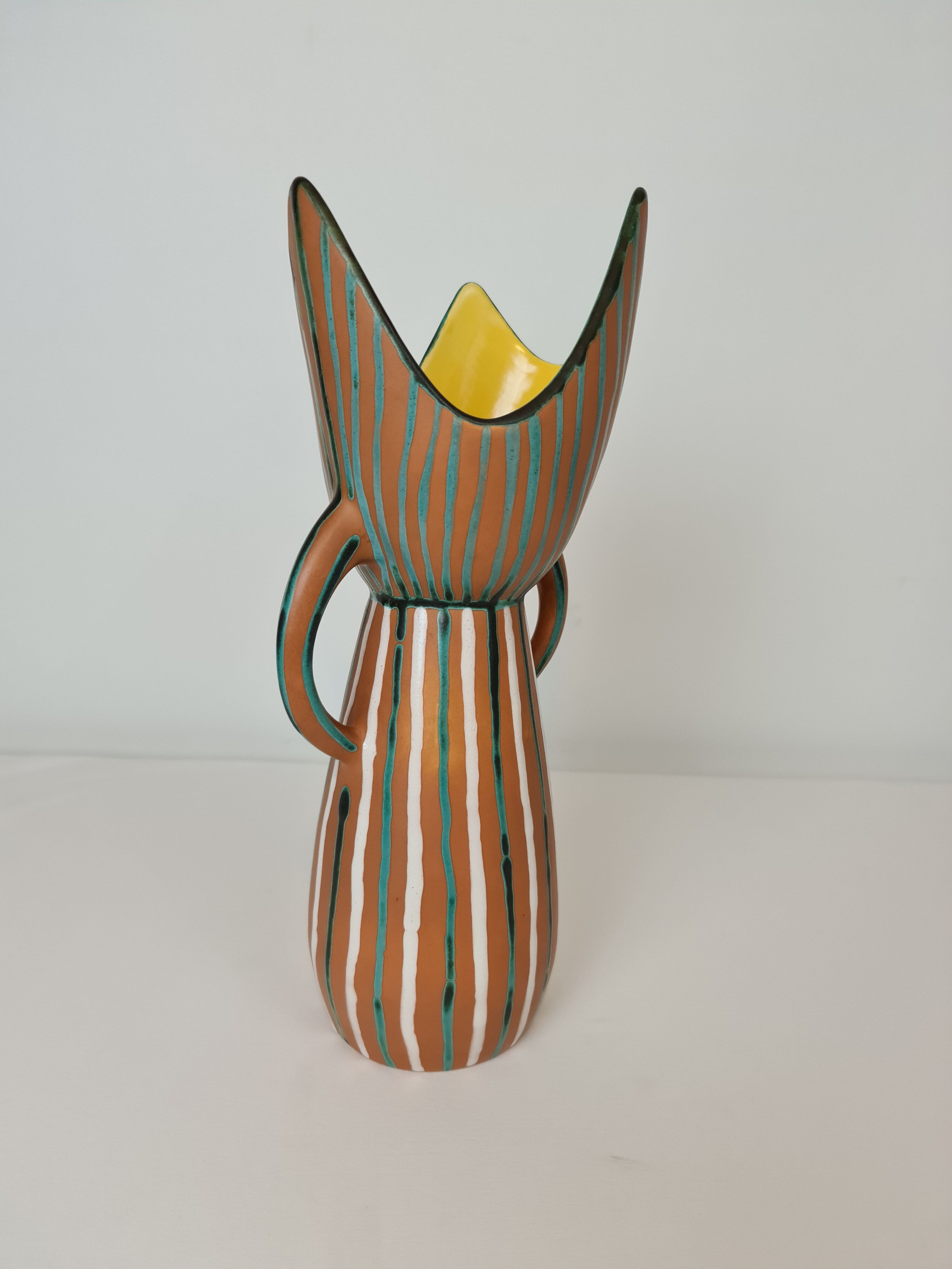 Gabriel Fourmaintraux 2-handle ceramic vase 1960