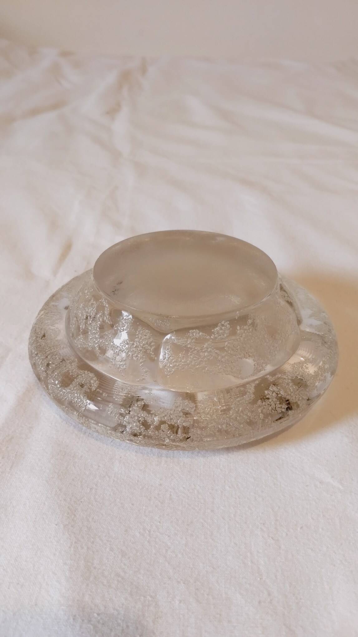 Thick glass ashtray from the 70s