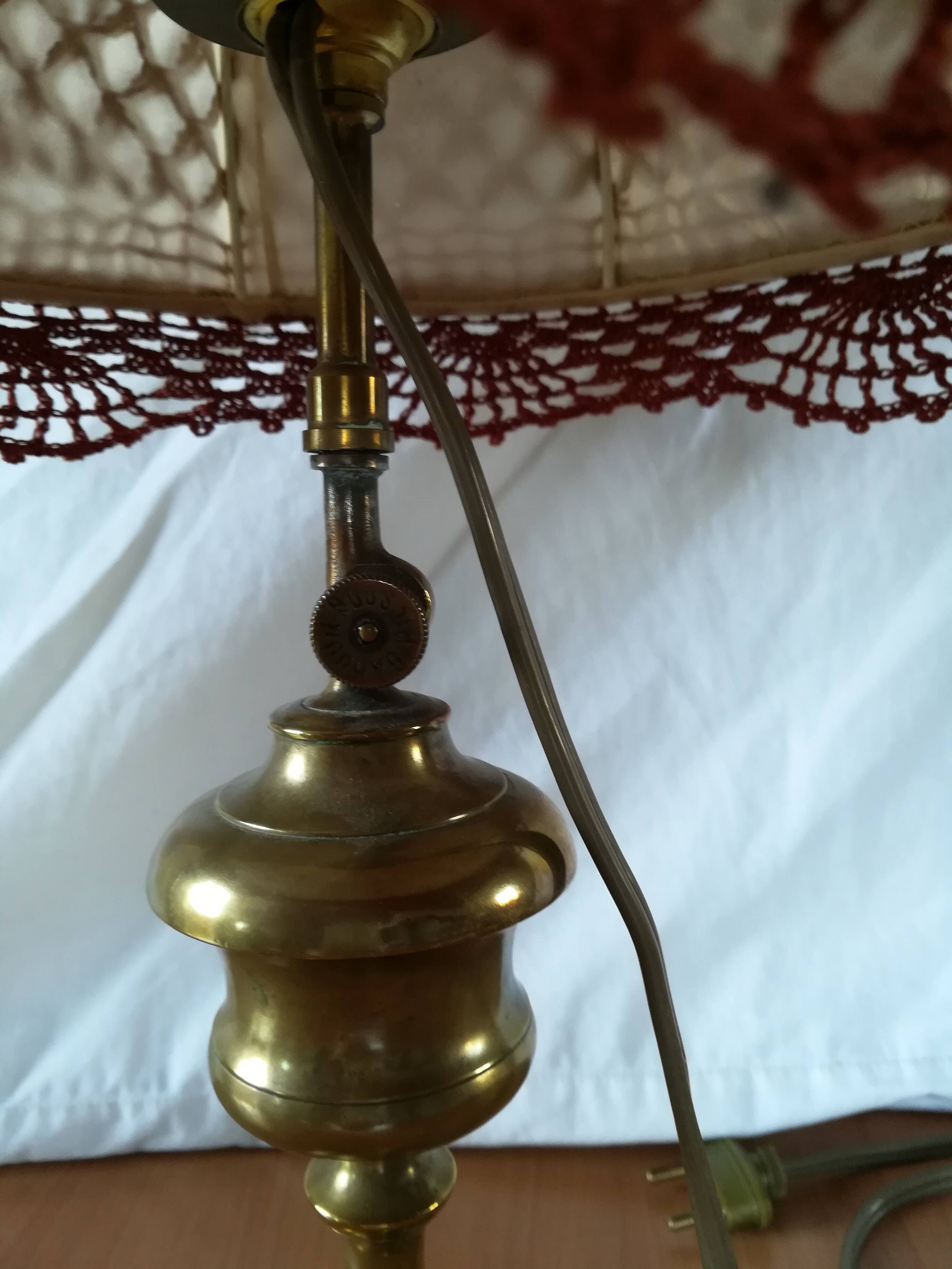 Brass bedside lamp