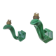 Art deco wall lamps in green ceramic