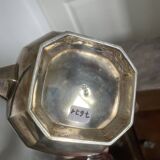 Antique Silver-Plated Metal Teapot Art Deco