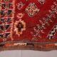 Tapis marocain vintage rouge 220 x 356 cm - Tapis en laine berbère rare - Tapis fait main