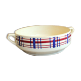 Ancient Ceramic Salad with Handles signed Saint-Amand