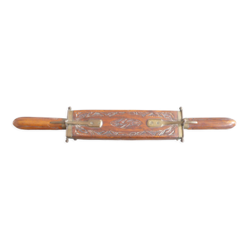 Carved kitchen knife and fork from India