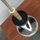 Suspended glass and chrome lamps model P105 German Mid-Century Space Age from the 1960s by Staff, set of 2.