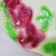 3 old plates in slip decoration strawberries and grapes