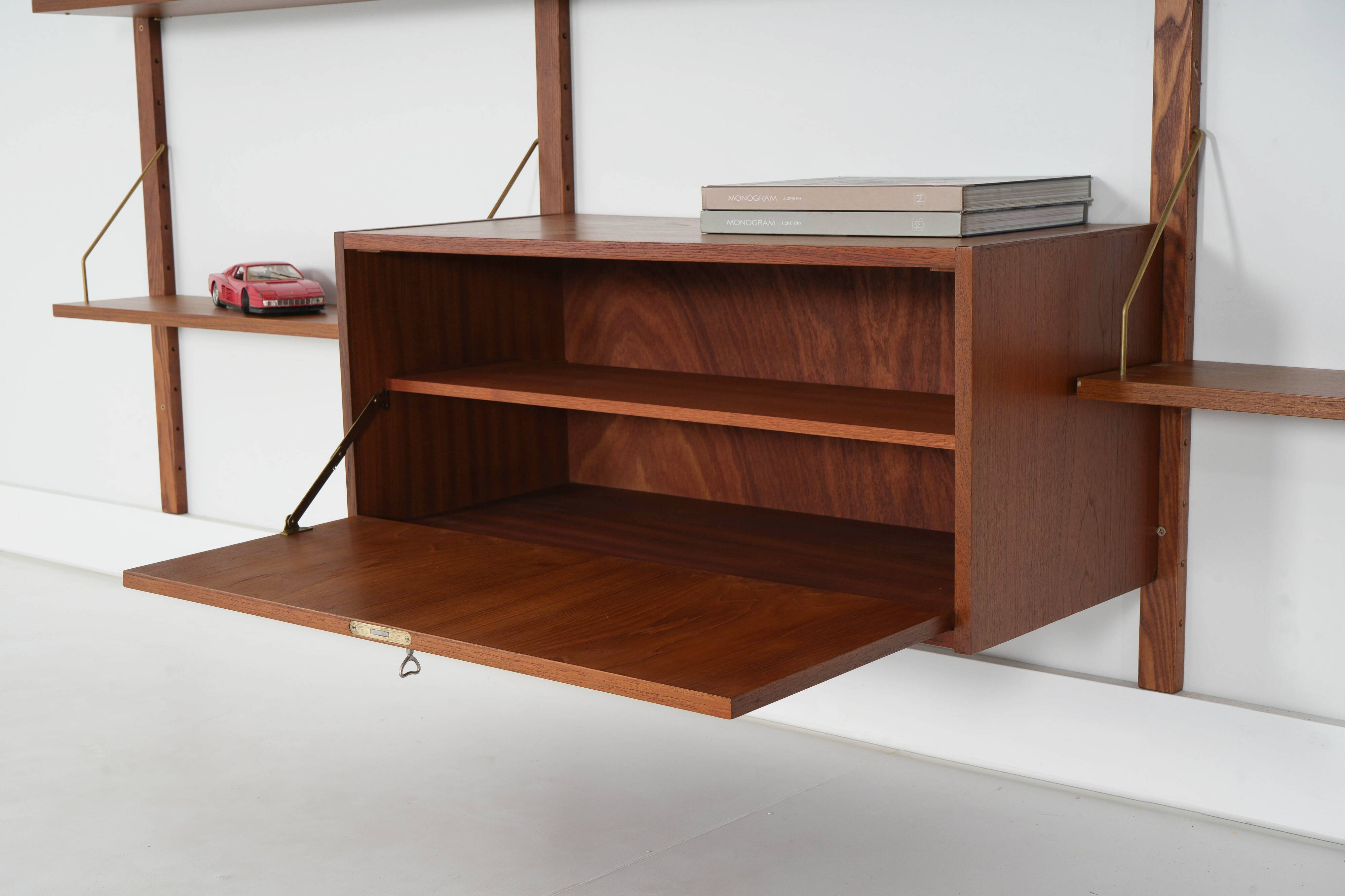 Teak modular shelving unit, Danish design, 1970s, made in Denmark