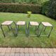 Set of 4 industrial stools