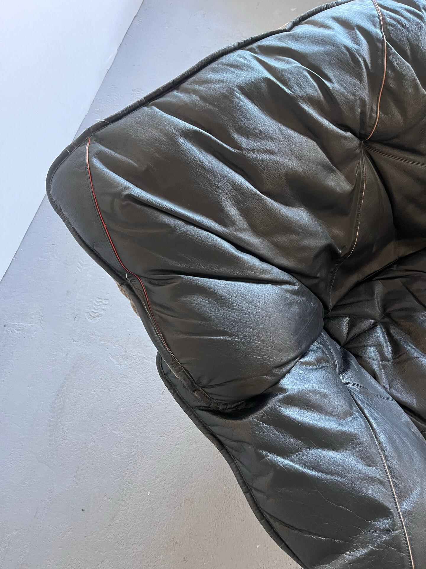 Canapé en cuir par Ulferts Suède, années 1970, milieu du siècle.