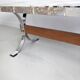Table basse vintage en marbre et chrome 1970