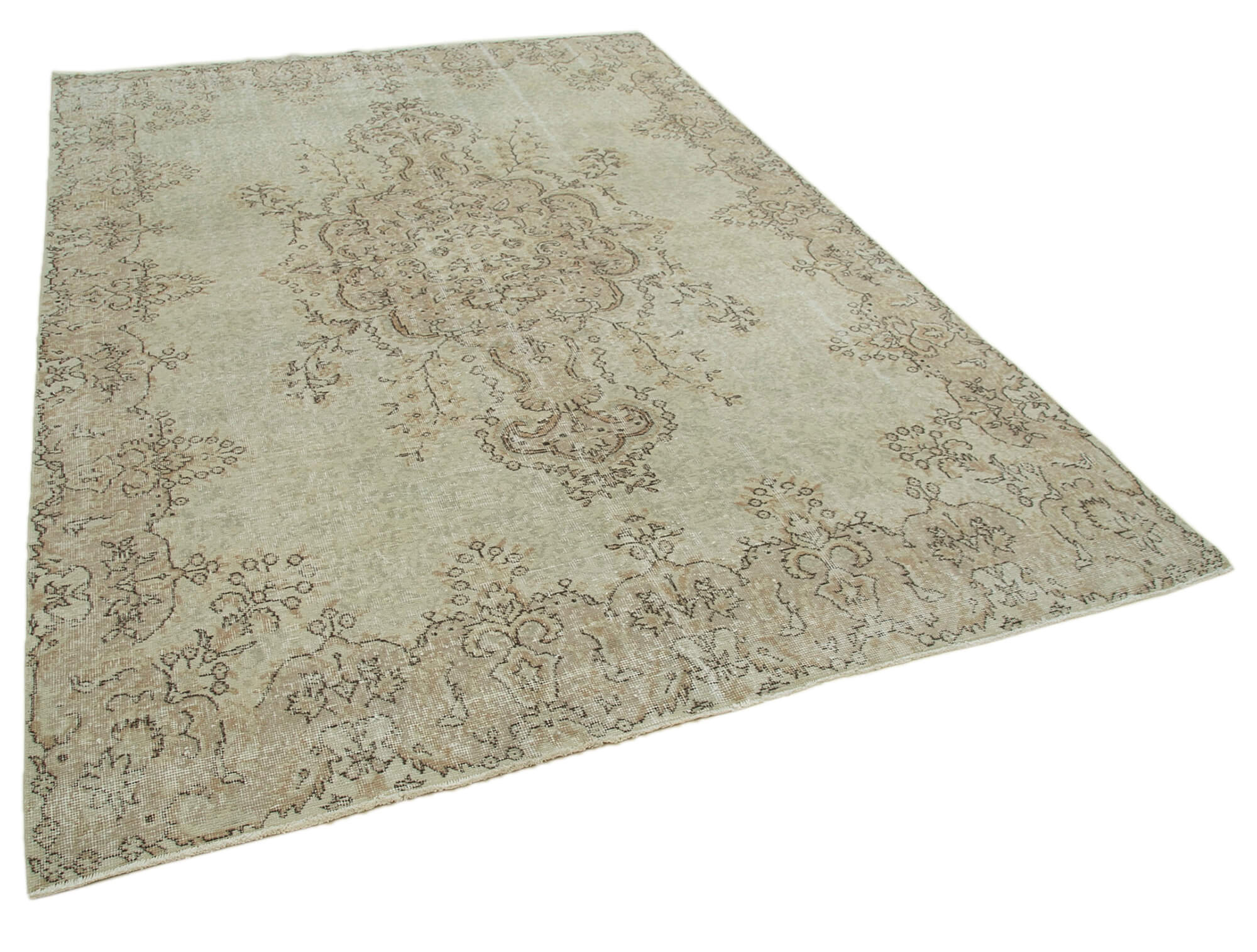 Hand-knotted contemporary turkish beige carpet 208 cm x 300 cm - 36575