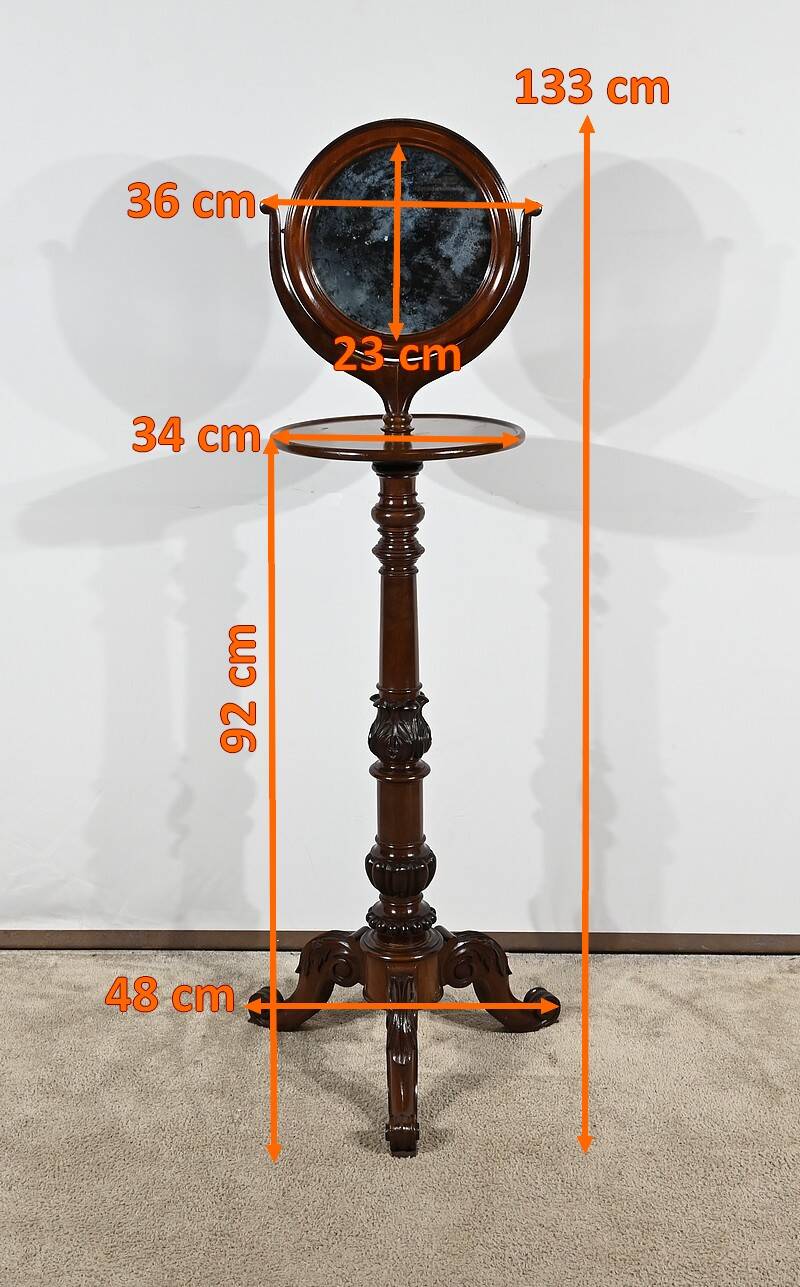 Small Barbière in Solid Mahogany, Restoration Period – 1st part 19th century