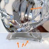 Duo of crystal candle holders