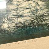 Oil painting & mixed techniques on framed canvas & signed by the artist.