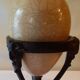 Vintage ostrich egg lamp