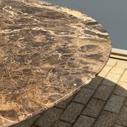 Original round Knoll Tulip dining table (137cm) Emperador glossy NEW CONDITION!
