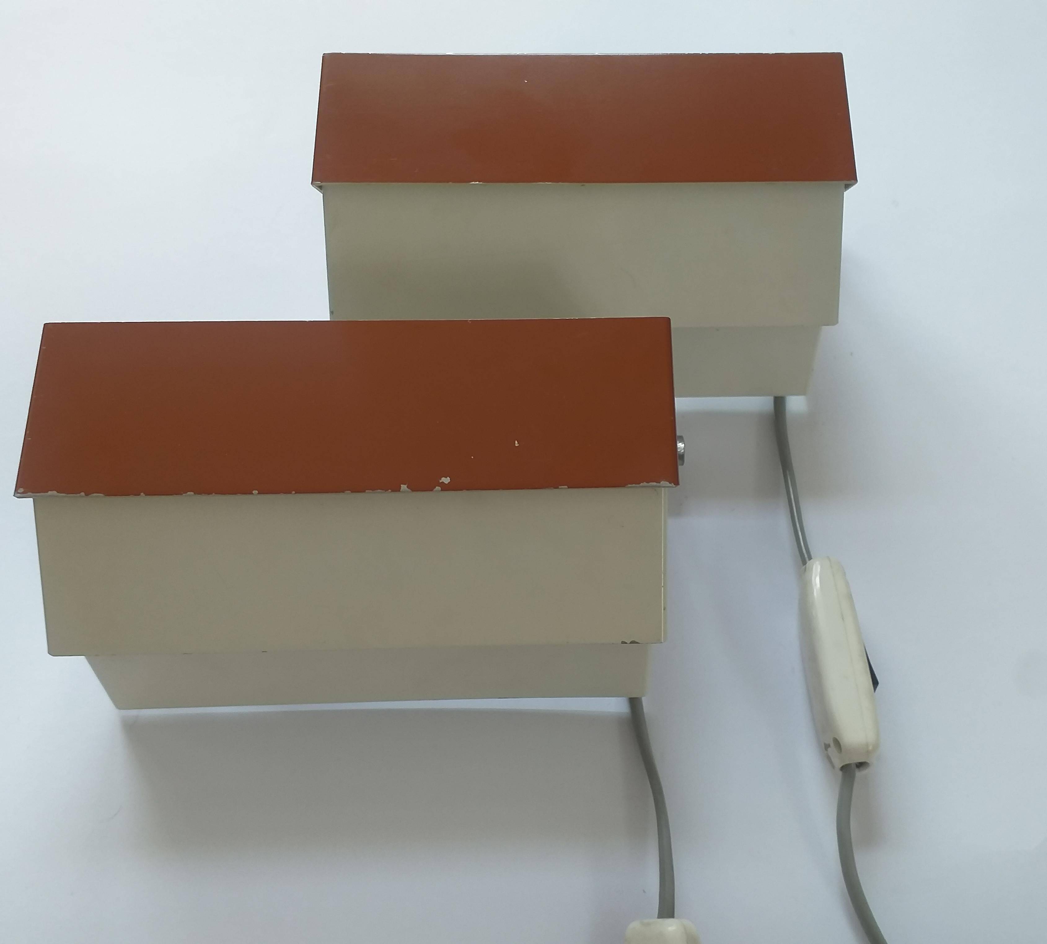 Pair of Midcentury Wall Lamps Napako, 1970s