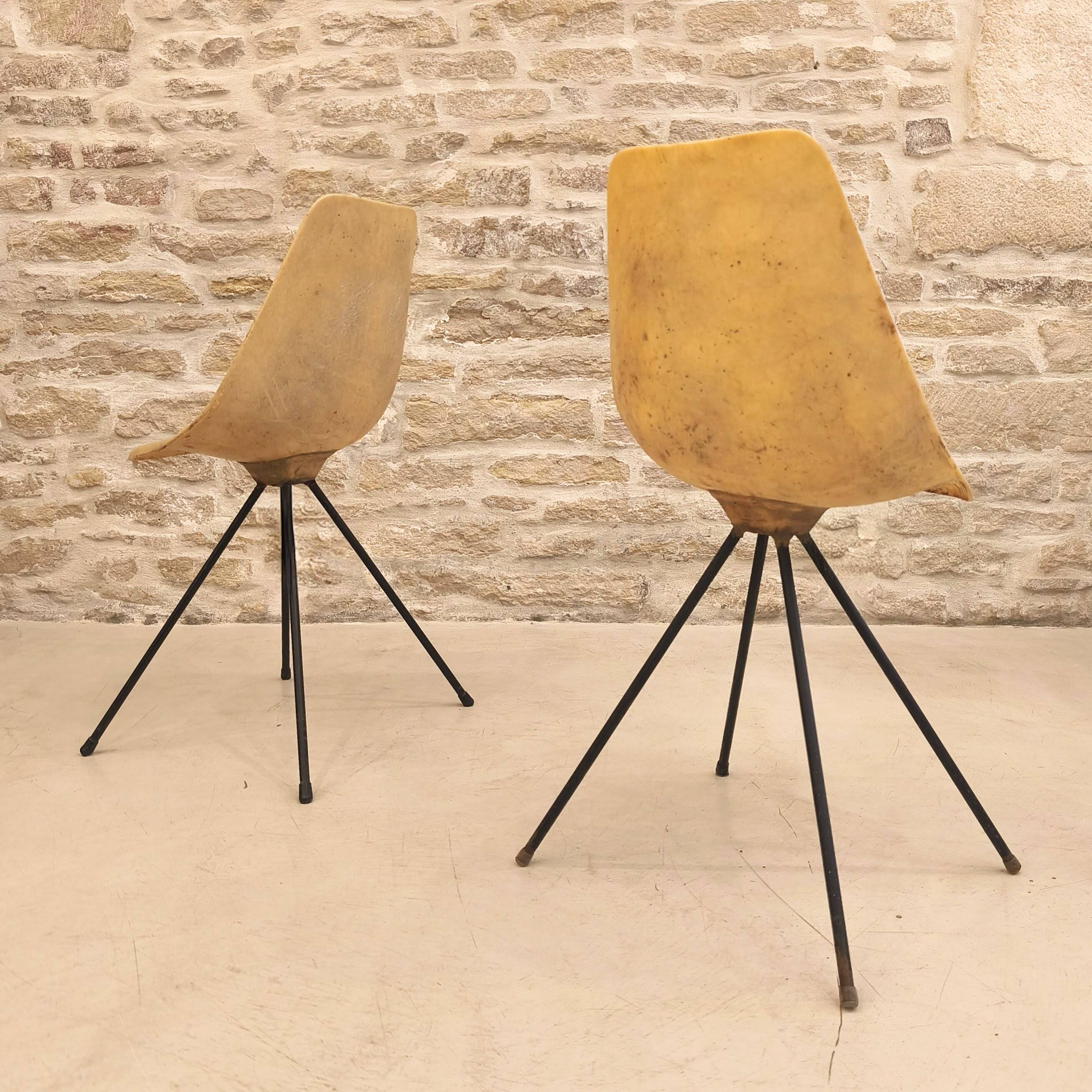 Paire de chaises design Jean Raymond Picard édition Seta, 1950