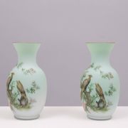 Norleans - Made in Italy - Opaline Glass Hand Painted Vases