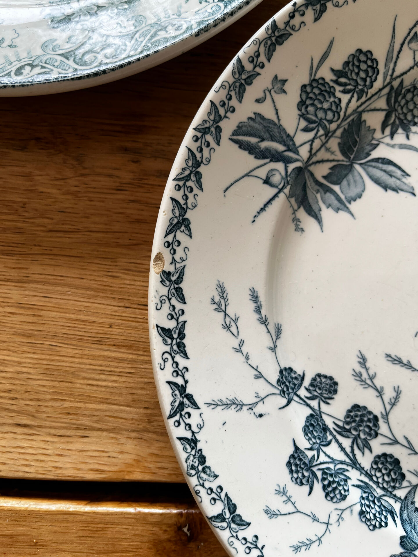 6 assiettes terre de fer