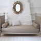 Resting bed - Louis XVI style bench reupholstered in linen