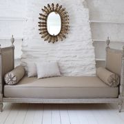Lit de repos - banquette style Louis XVI retapissé en lin