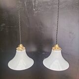 Opaline pendant lights