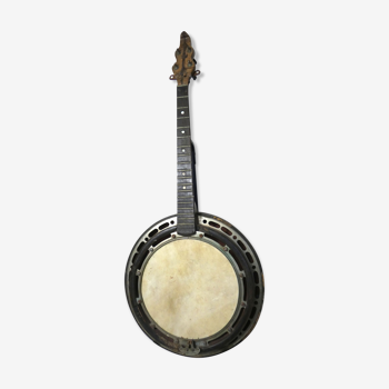 Old banjo signed arrolini knowson 1385