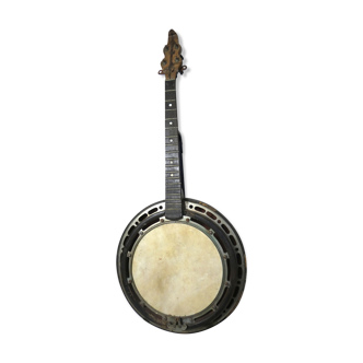 Old banjo signed arrolini knowson 1385