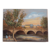 Michel PABOIS: Paris, Pont Neuf, Original oil on canvas signed