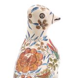 Multicolored ceramic folk bird from Mexico, 1970s