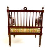 Old Louis XVI style armchair with wide seat