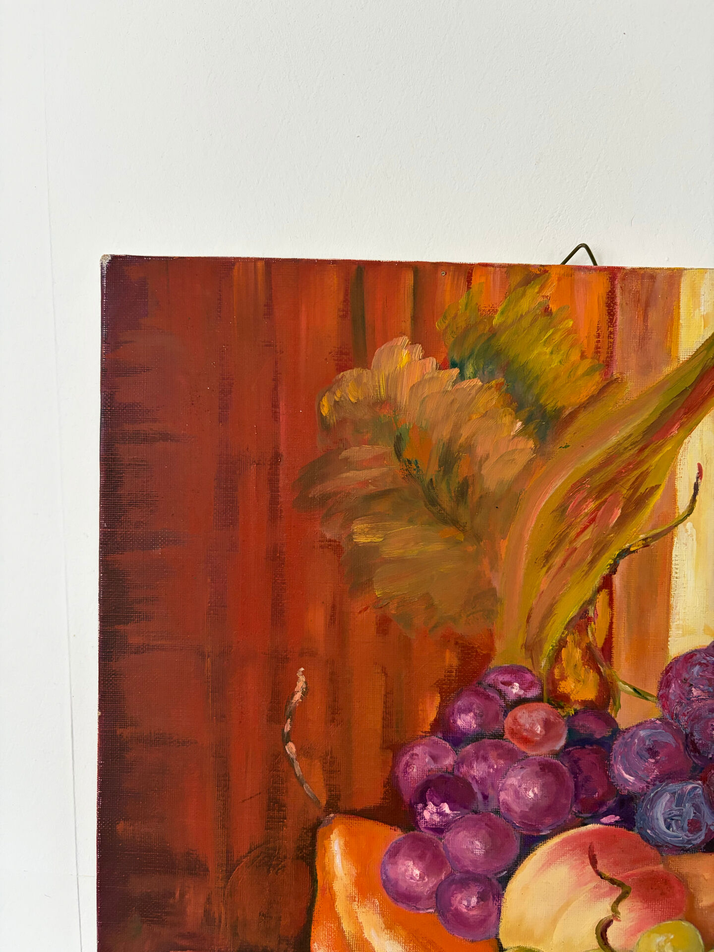 Still life in oil, the grapes