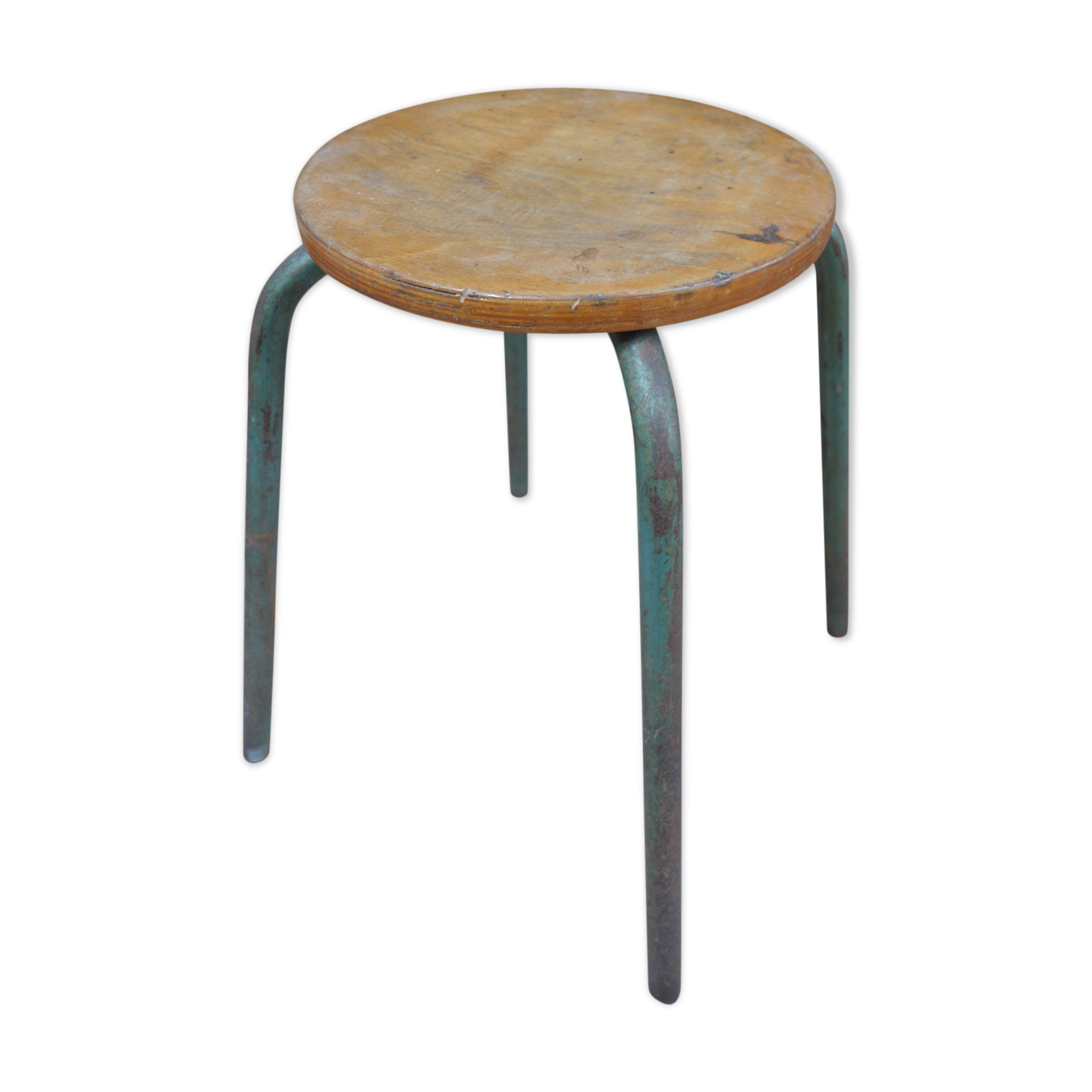 Wood and metal workshop stool