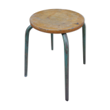 Wood and metal workshop stool