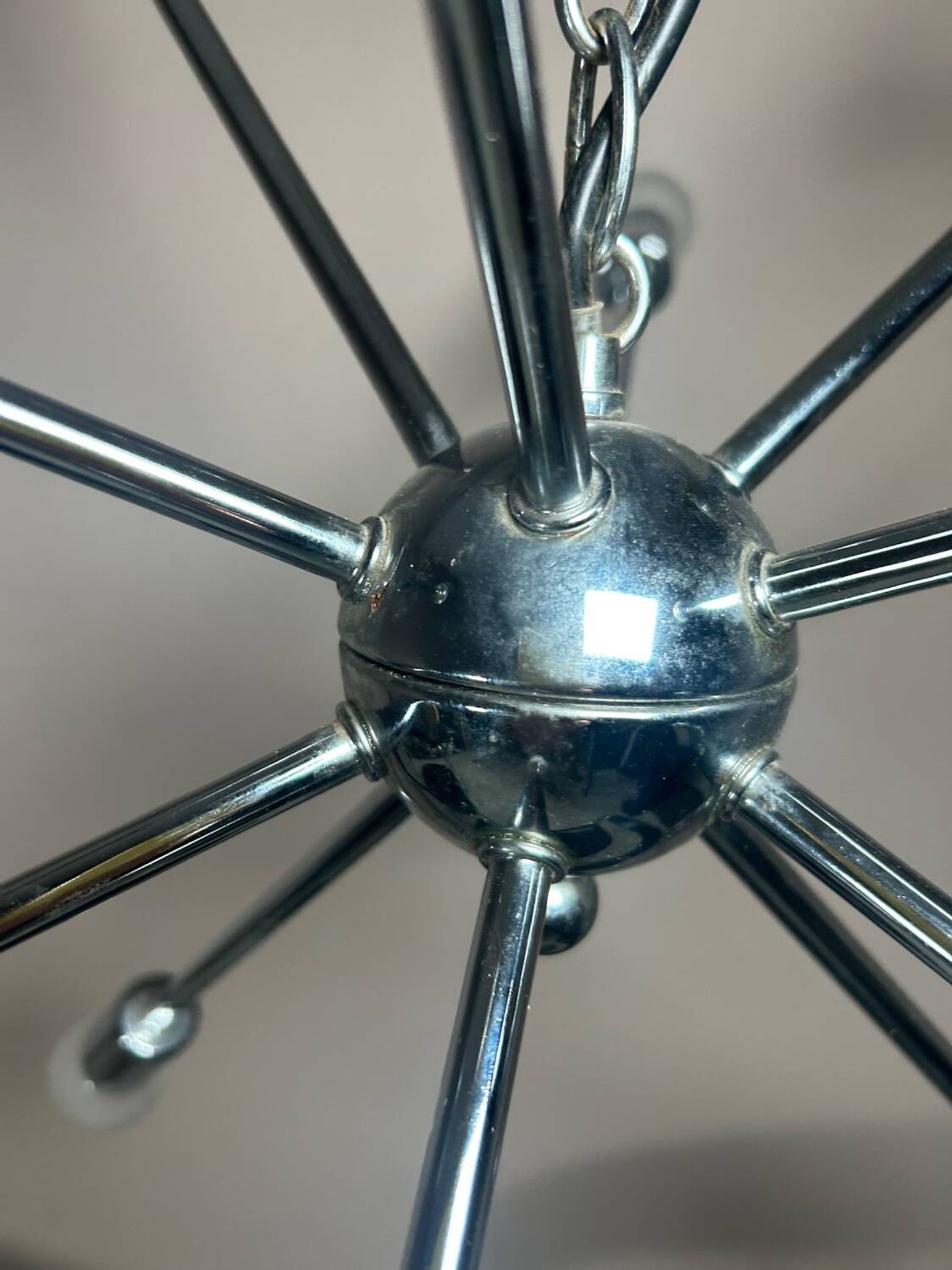 Sputnik chandelier Space Age design 70s