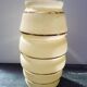 Vase style art deco opaline yellow + gilding vintage