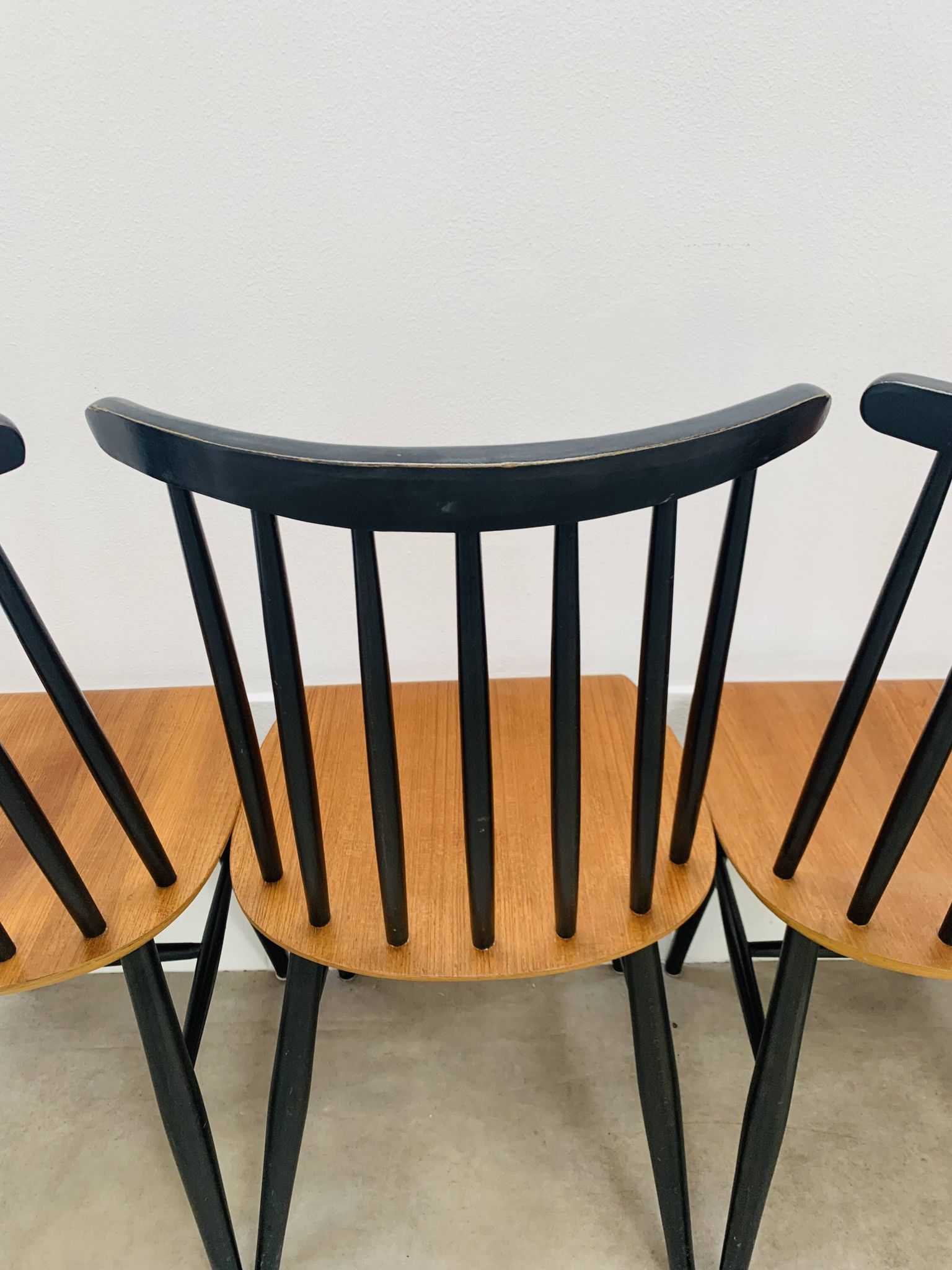 6 chaises Fanett par Ilmari Tapiovaara, scandinave, années 60