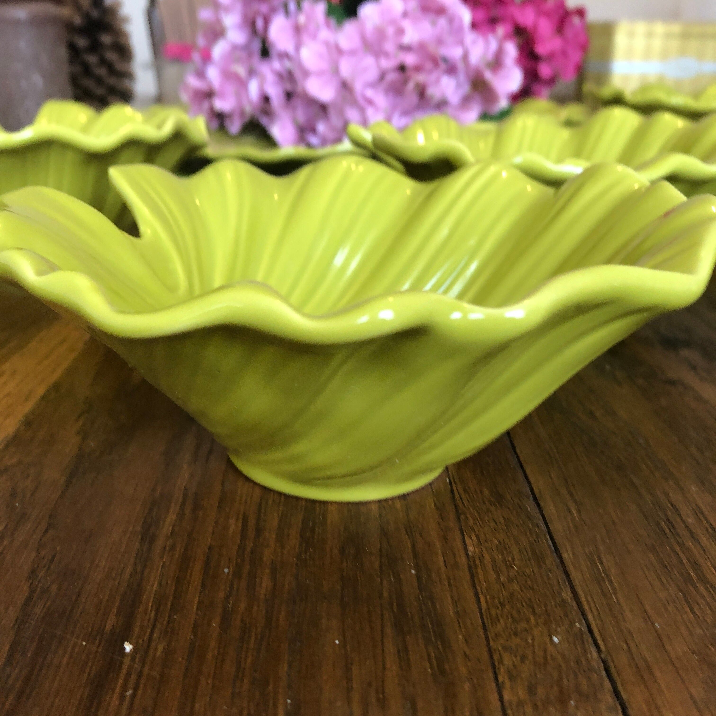 2 dishes and its 6 anise green cups