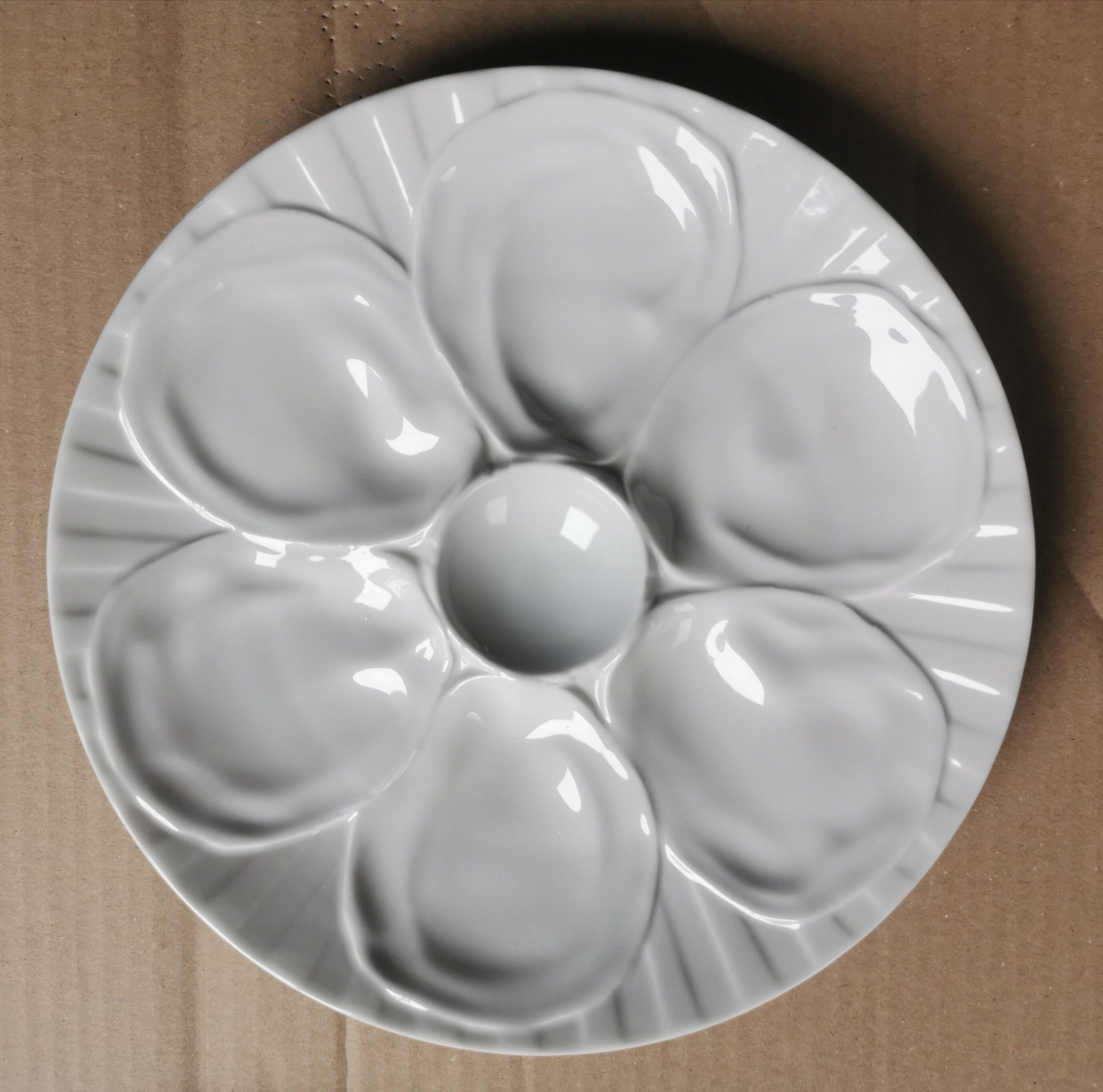 Ensemble de 6 assiettes Pillivuyt porcelaine blanche
