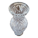 Vintage chiseled transparent glass vase