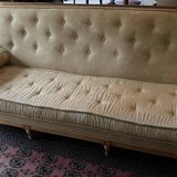 Upholstered fabric sofa