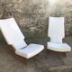 Set of 4 chairs and two reclining chairs in teak 1970