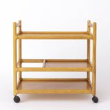 Vintage Serving Trolley Oak 1970s Danish