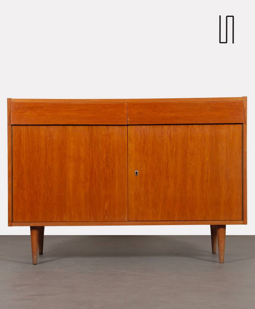 Oak sideboard produced by UP Zavody in the 1960s