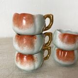 Calvados liqueur cups in slip, 1940s