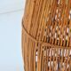 Small barrel-shaped bar cabinet in bamboo and rattan, Italy, 1960s