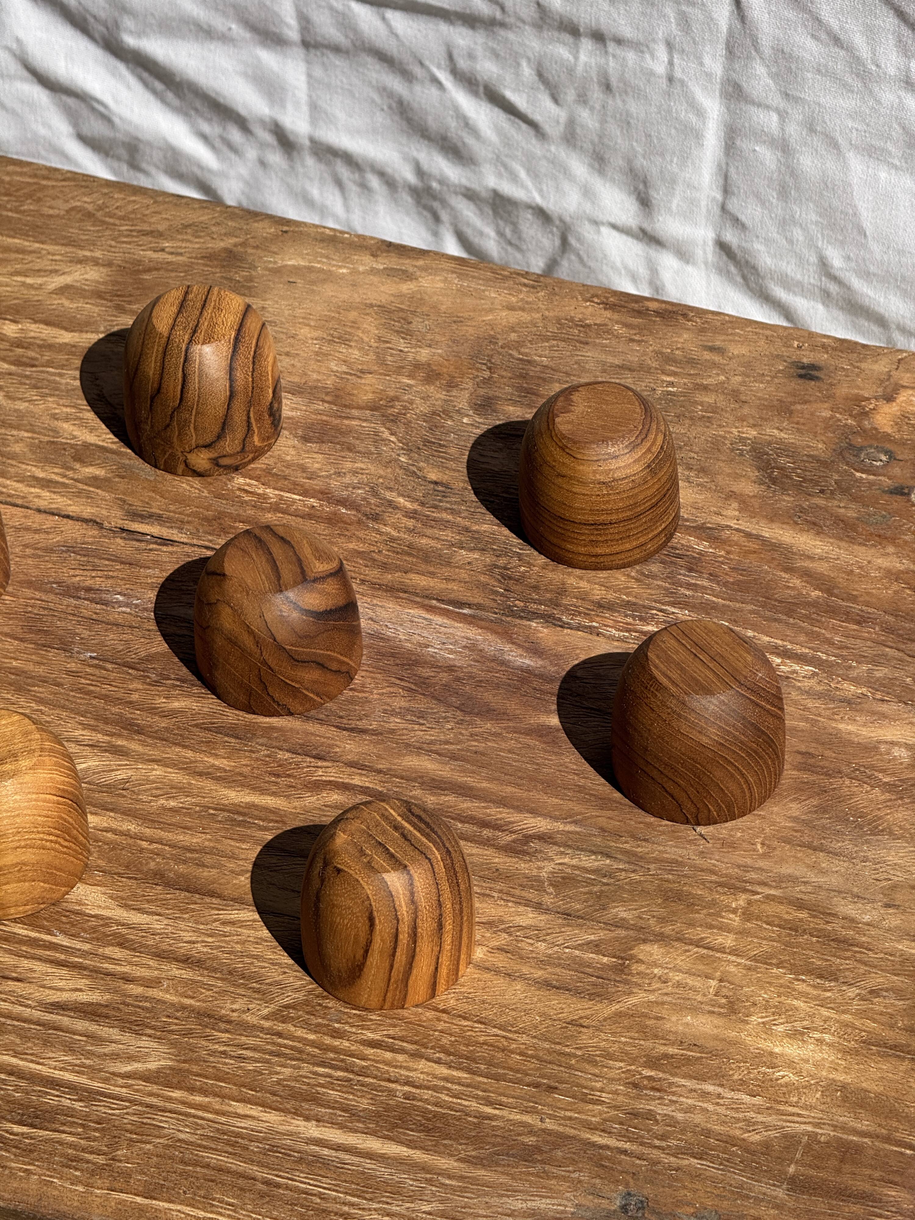 Mini cup, saucer or egg cup in teak H5 D5