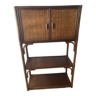 Rattan bookcase shelf